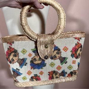 Vintage Multicolor Woven Mini Bag